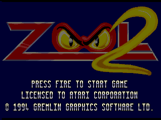 Zool 2 title screen for Jaguar